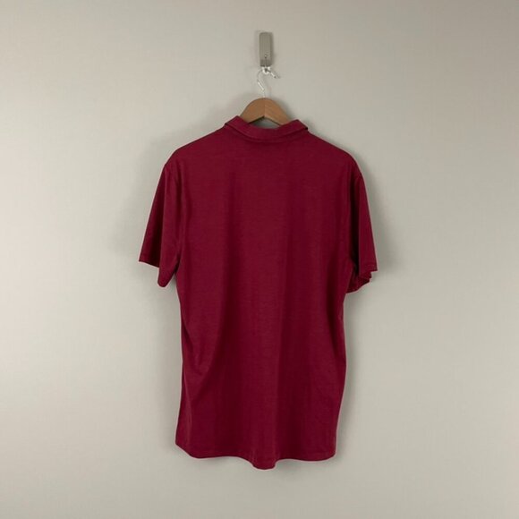 Lululemon Evolution Short Sleeve Polo Shirt in Ruby Red Men's Size XL - Picture 2 of 6